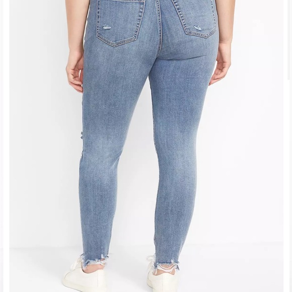 Lane Bryant Signature Fit Skinny Jean - Destructed Medium Wash Size 16W - Picture 2 of 11